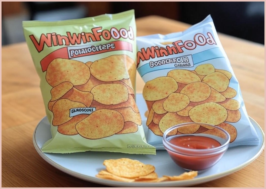 윈윈푸드 포테이토 크리스프 스낵 바베큐맛 50p + 사워크림맛 50p